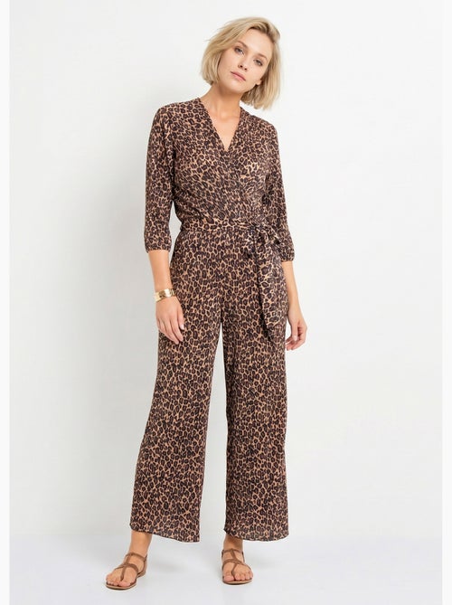 Mono plisado con estampado de leopardo - AFIBEL - Kiabi