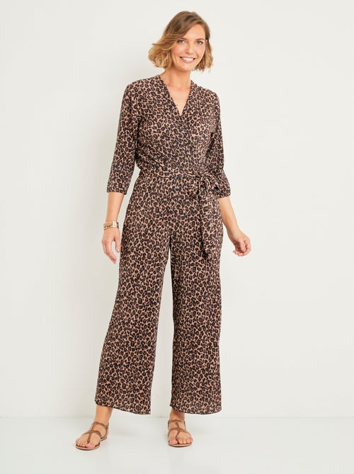 Mono plisado con estampado de leopardo - Kiabi