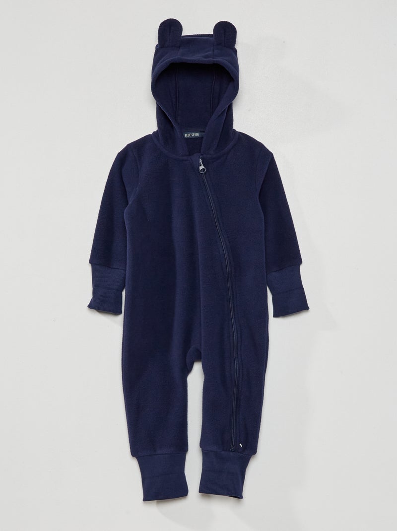 Mono polar con capucha con orejitas azul marino - Kiabi