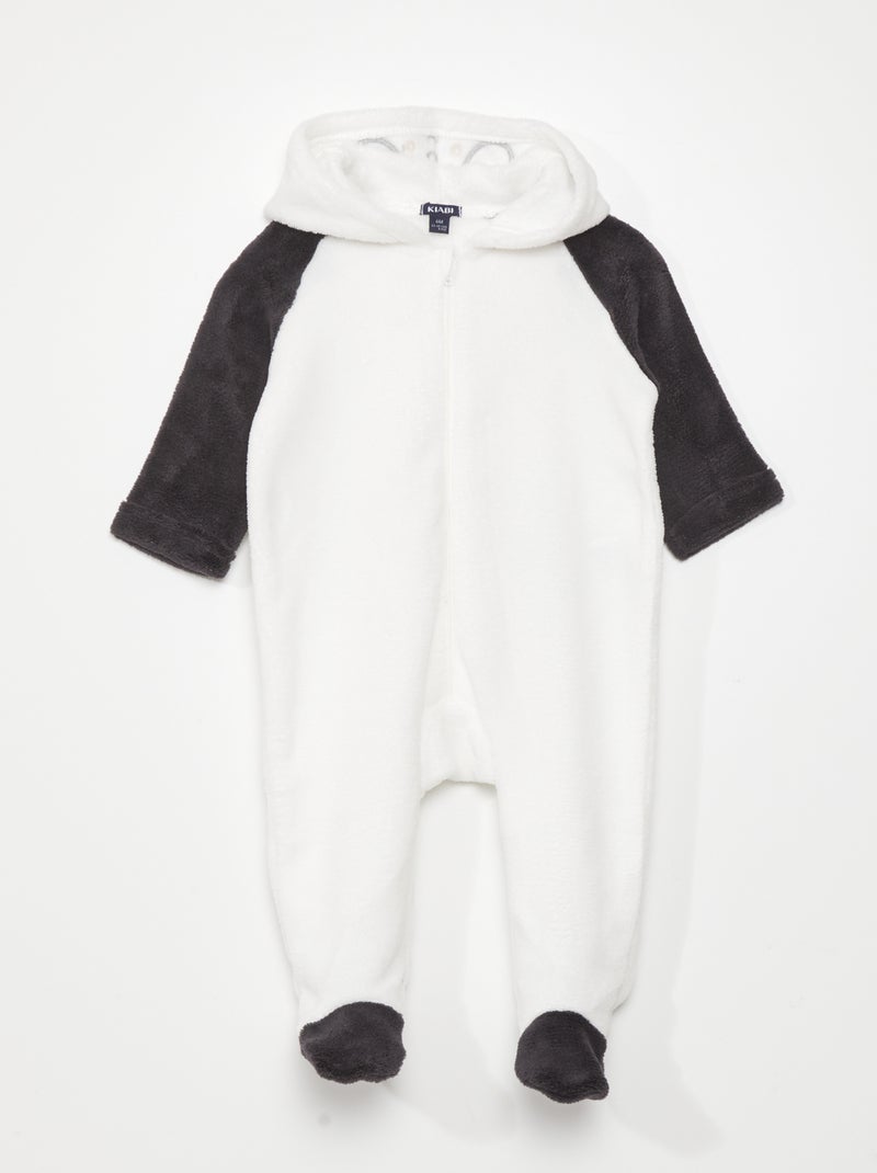 Mono polar con capucha 'panda' BLANCO - Kiabi