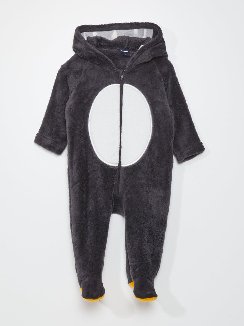 Mono polar con capucha 'panda' pingüino - Kiabi