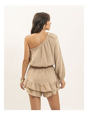 Mono short de gasa de algodón XITONIA