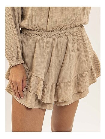 Mono short de gasa de algodón XITONIA