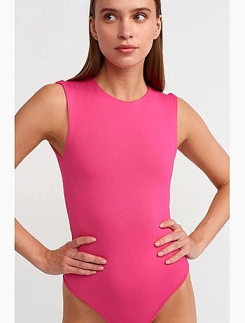 Mono unitard sin costuras sin mangas de corte slim dilvin