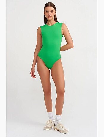 Mono unitard sin costuras sin mangas de corte slim dilvin