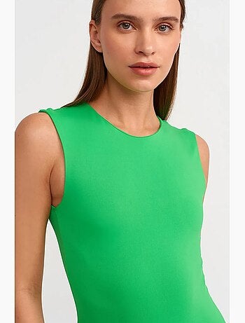 Mono unitard sin costuras sin mangas de corte slim dilvin