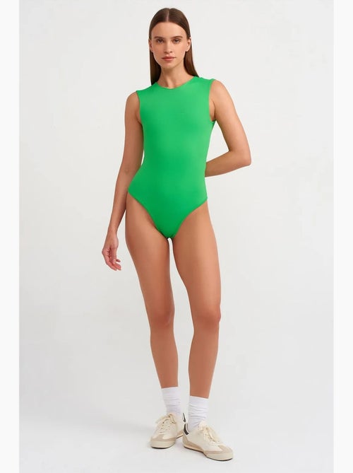 Mono unitard sin costuras sin mangas de corte slim dilvin - Kiabi