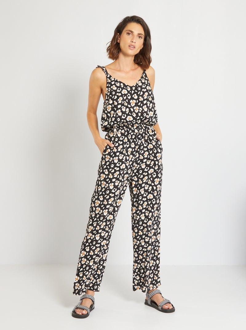 Mono vaporoso leopardo NEGRO - Kiabi