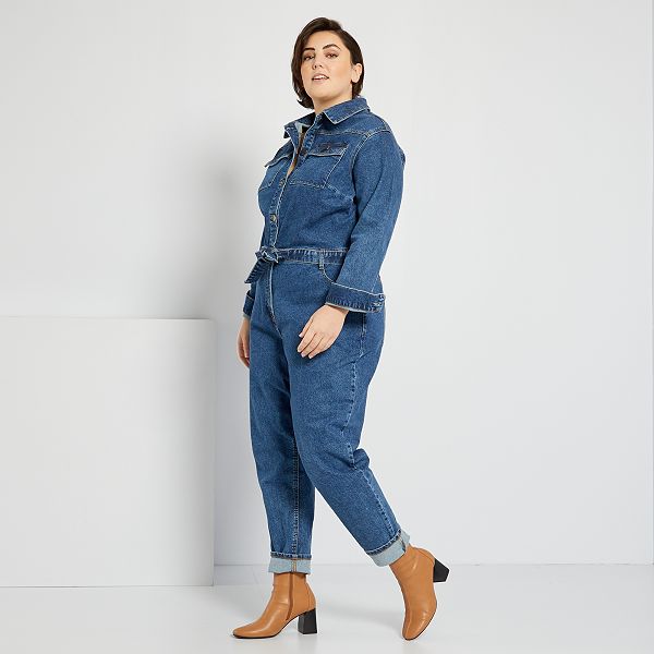 Mono vaquero tallas grandes mujer - AZUL - Kiabi - 35,00€