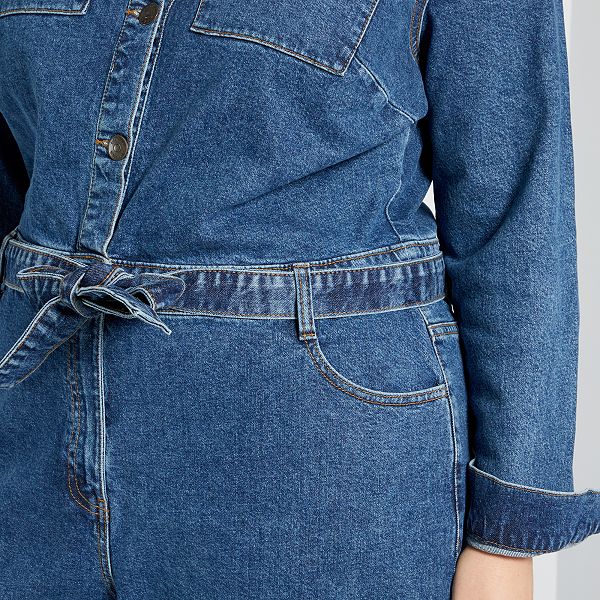 Mono vaquero tallas grandes mujer - AZUL - Kiabi - 35,00€