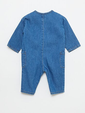 Mono vaquero con bolsillos de parche