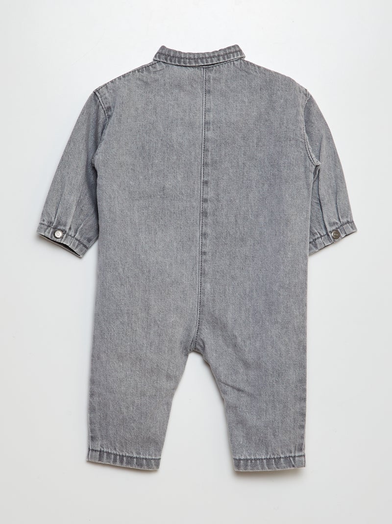 Mono vaquero con cierre de automáticos GRIS - Kiabi