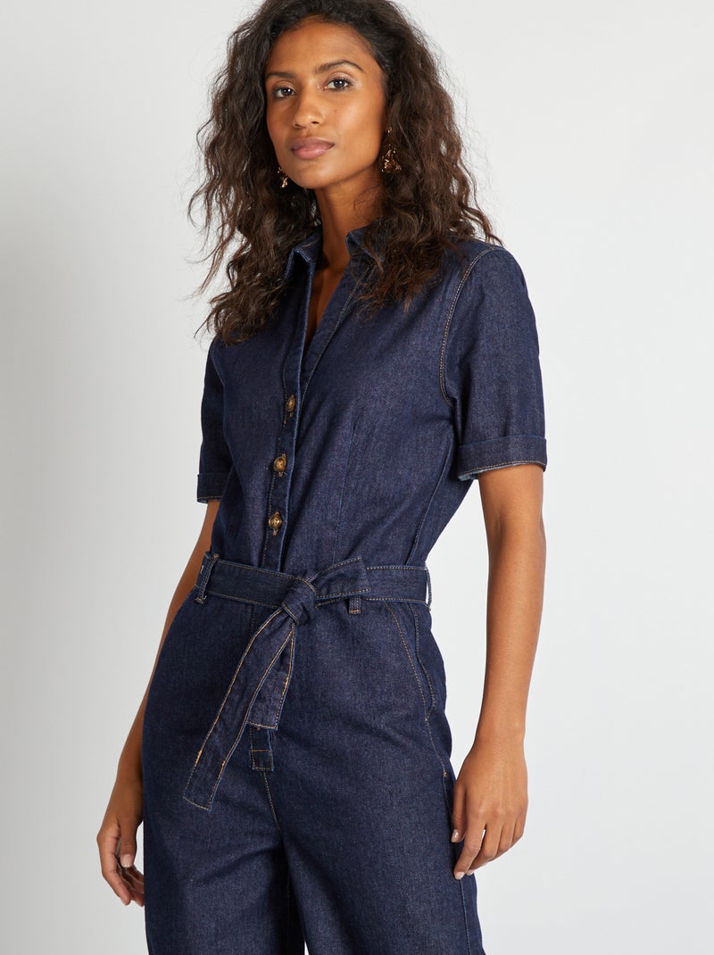 Mono vaquero largo AZUL - Kiabi