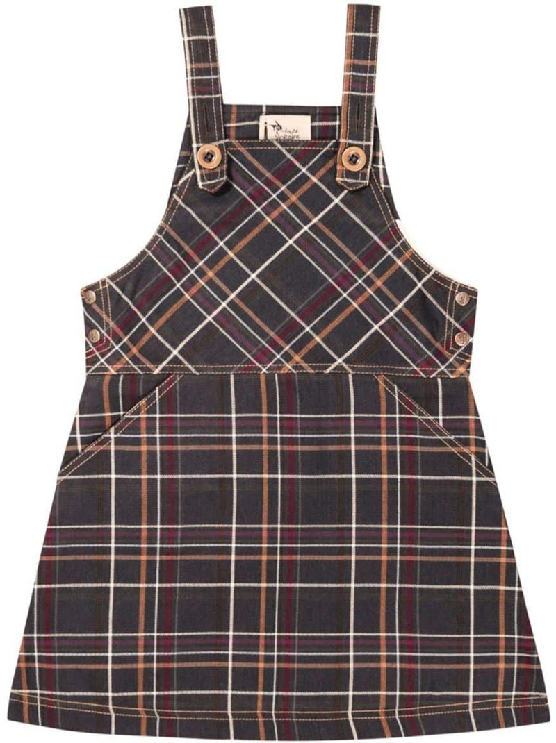 Mono Vestido para Niña | Cuadros Tartan Marrón | LOLA Marrón - Kiabi