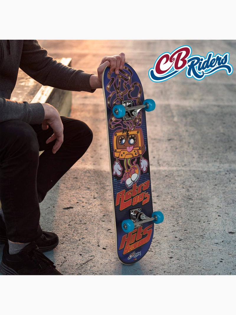 Monopatín madera retro 80's hits con eje de aluminio 79x20 cm cb riders N/D - Kiabi