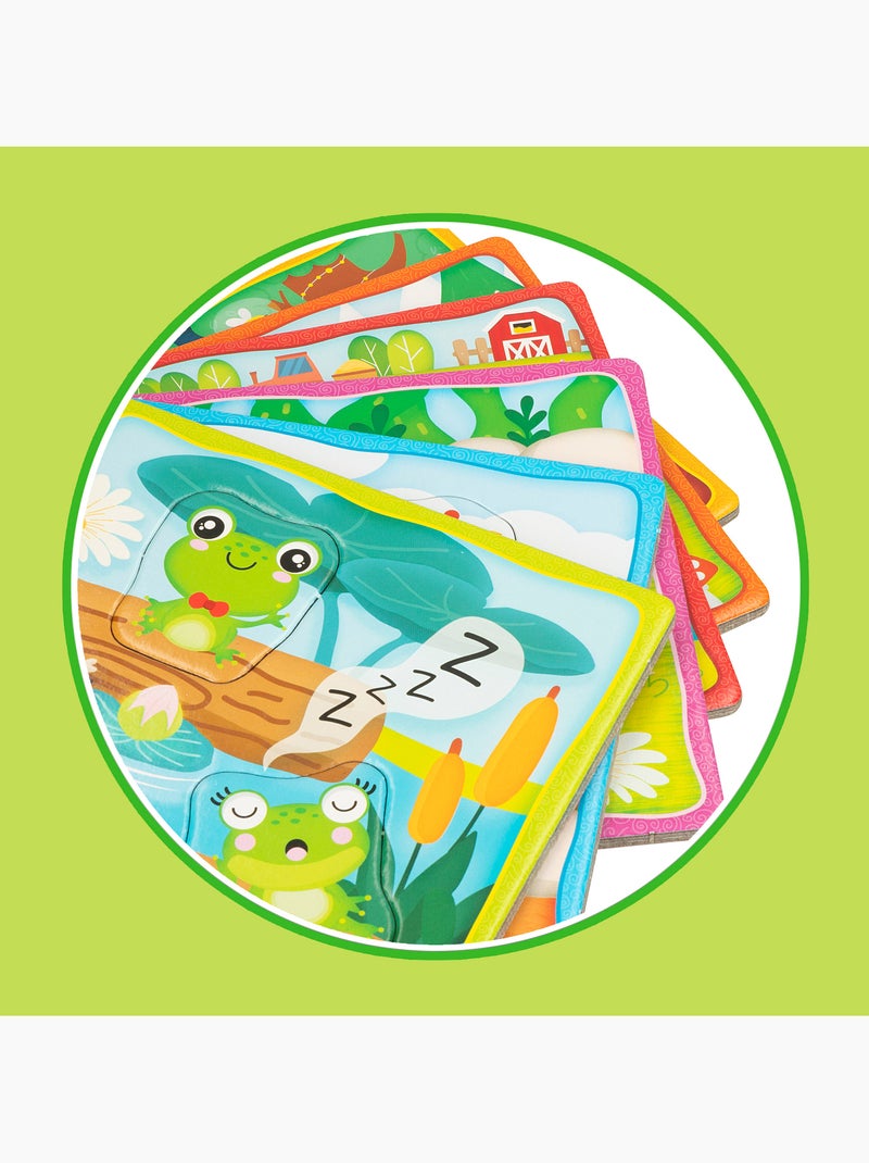 Montessori lisciani 6 puzzles para encajar piezas de animales N/D - Kiabi