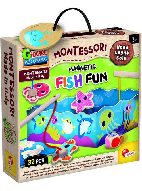 Montessori lisciani juego de pesca magnético de madera 32 piezas - Kiabi Montessori lisciani juego de pesca magnético de madera 32 piezas - Kiabi
