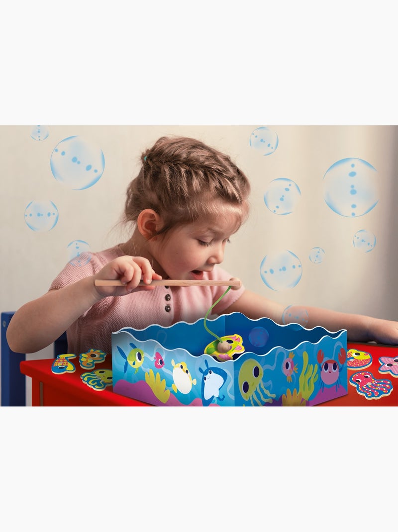 Montessori lisciani juego de pesca magnético de madera 32 piezas Azul - Kiabi