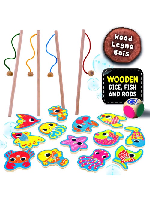 Montessori lisciani juego de pesca magnético de madera 32 piezas - Kiabi Montessori lisciani juego de pesca magnético de madera 32 piezas - Kiabi