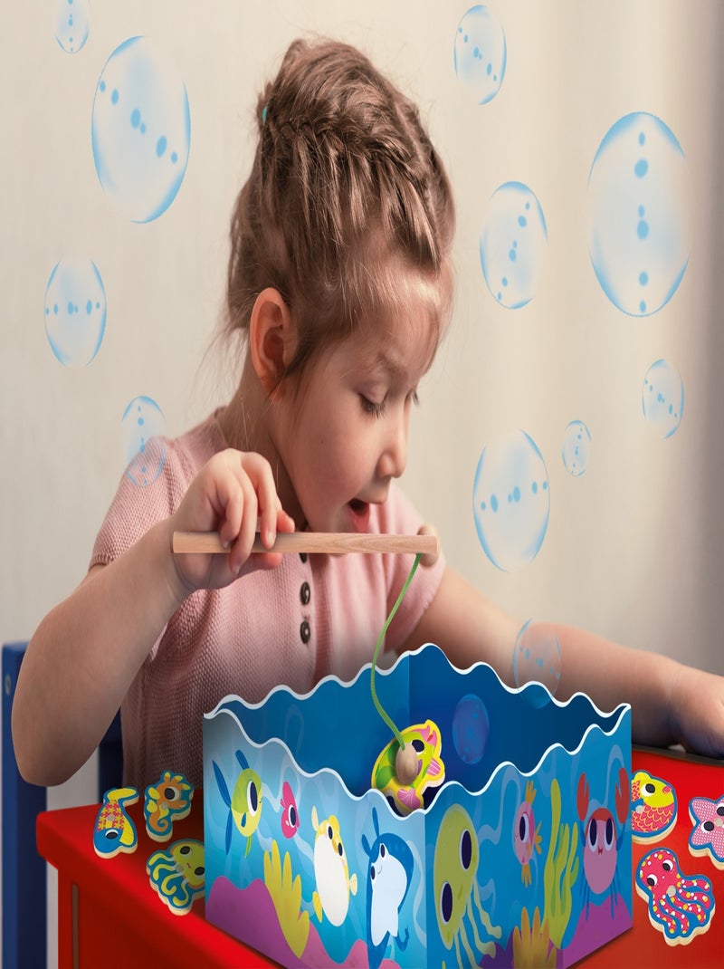 Montessori lisciani juego de pesca magnético de madera 32 piezas N/D - Kiabi