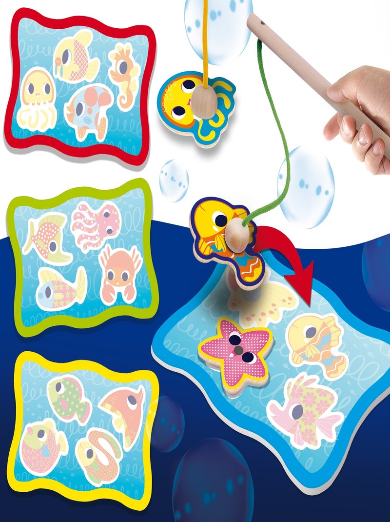 Montessori lisciani juego de pesca magnético de madera 32 piezas N/D - Kiabi