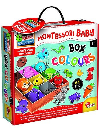 Montessori lisciani juego infantil de clasificación box colours 61 piezas