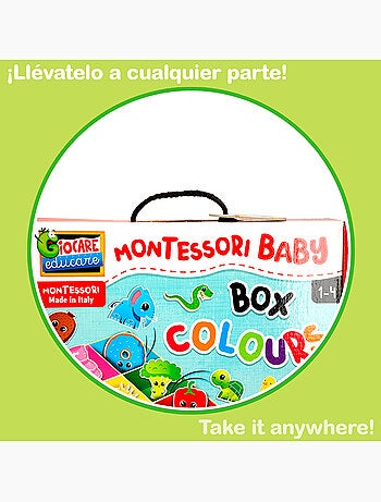Montessori lisciani juego infantil de clasificación box colours 61 piezas