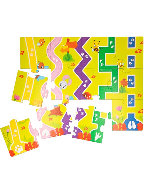 Montessori lisciani puzzle granja 12 piezas c/5 animales madera y 5 casas 3d - Kiabi Montessori lisciani puzzle granja 12 piezas c/5 animales madera y 5 casas 3d - Kiabi