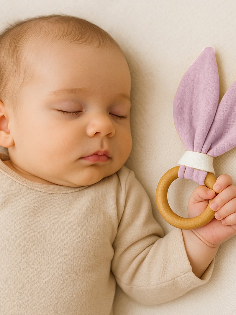 Mordedor de algodón orgánico Rosa - Kiabi