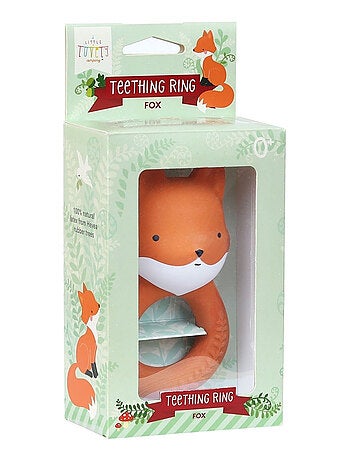 Mordedor sonajero zorro 100% natural | A Little Lovely Company