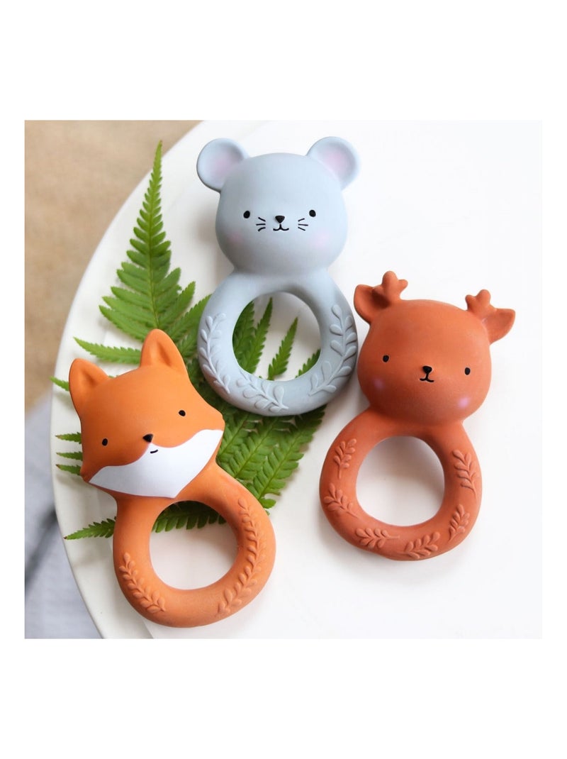 Mordedor sonajero zorro 100% natural | A Little Lovely Company Naranja - Kiabi