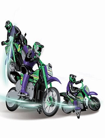 Moto Crosslander? 2.4Ghz, acrobacia extrema con efectos de luz.