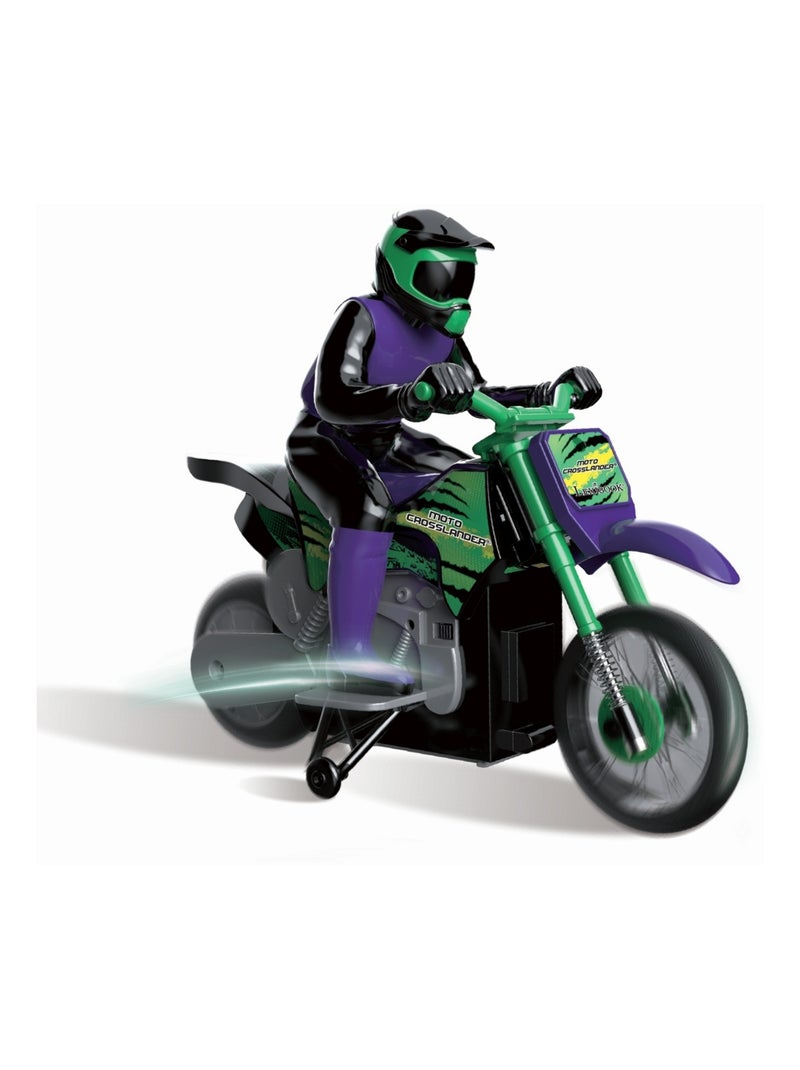 Moto Crosslander® 2.4Ghz, acrobacia extrema con efectos de luz. Verde - Kiabi