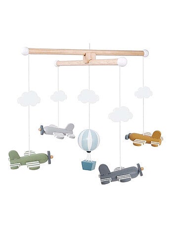 Móvil de madera aviones & globo aerostático | JaBaDaBaDo
