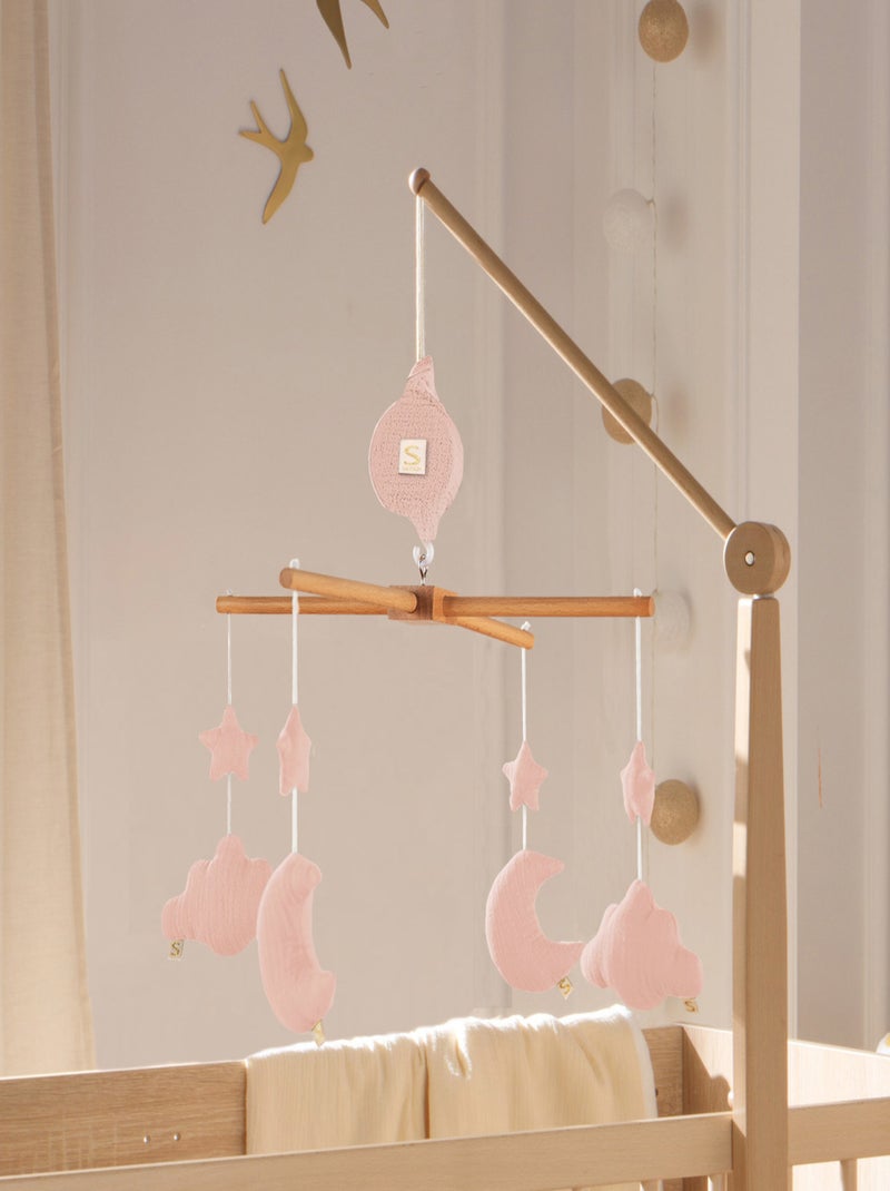 Móvil musical de madera para bebé con 4 - SAUTHON Rosa - Kiabi