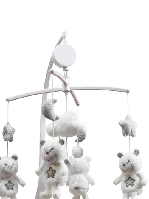 Móvil musical oso de peluche blanco de - sauthon - Kiabi
