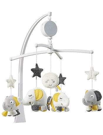Móvil musical para bebé Eléphant de algodón - SAUTHON
