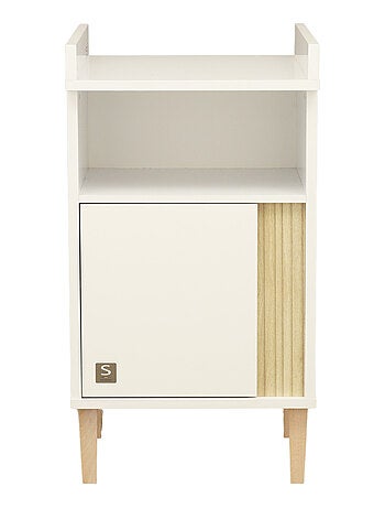 Mueble cambiador con detalle de imitación de madera texturizada y patas de - SAUTHON