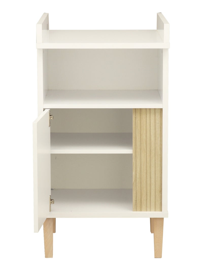 Mueble cambiador con detalle de imitación de madera texturizada y patas de - SAUTHON Blanco Marrón - Kiabi