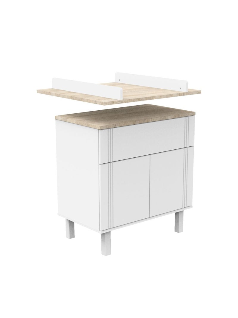 Mueble cambiador para - SAUTHON Blanco Marrón - Kiabi