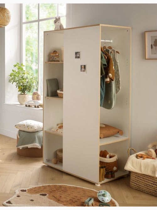 Mueble con estantes y espacio para colgar en madera blanca y cantos de - babyprice - Kiabi
