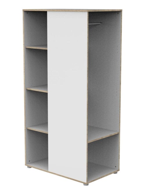 Mueble con estantes y espacio para colgar en madera blanca y cantos de - babyprice - Kiabi