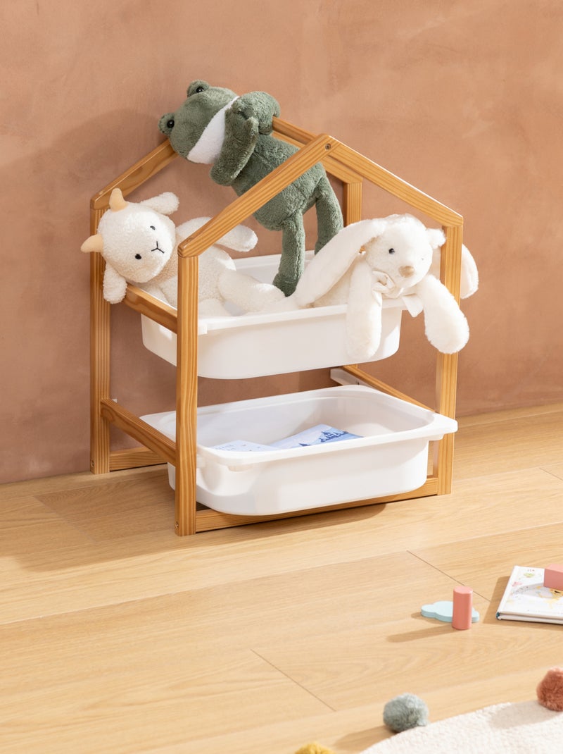 Mueble de almacenamiento con 2 cajas extraíbles Blanco - Kiabi