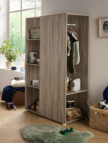 Mueble de almacenamiento con estantes y espacio para colgar en decoración de - BABYPRICE