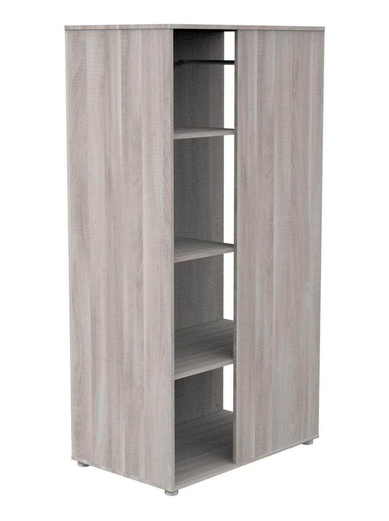 Mueble de almacenamiento con estantes y espacio para colgar en decoración de - BABYPRICE Gris - Kiabi