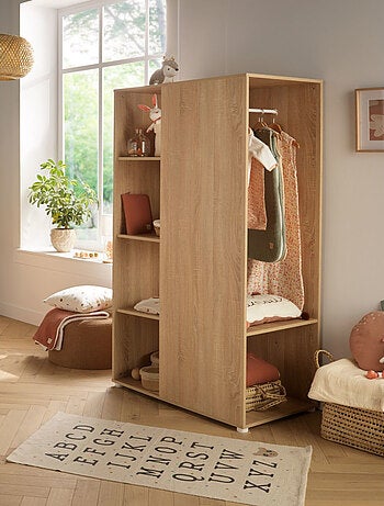 Mueble de almacenamiento con estantes y espacio para colgar en decoración de - BABYPRICE