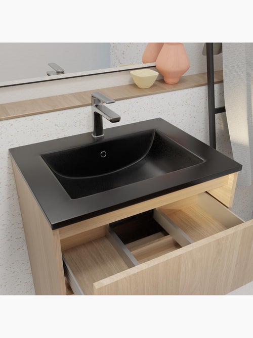 Mueble de baño con patas, 3 cajones y lavabo de cerámica - Kiabi