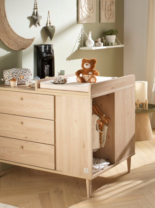 Mueble para bebé en suave decoración de madera de roble con compartimentos de - SAUTHON - Kiabi