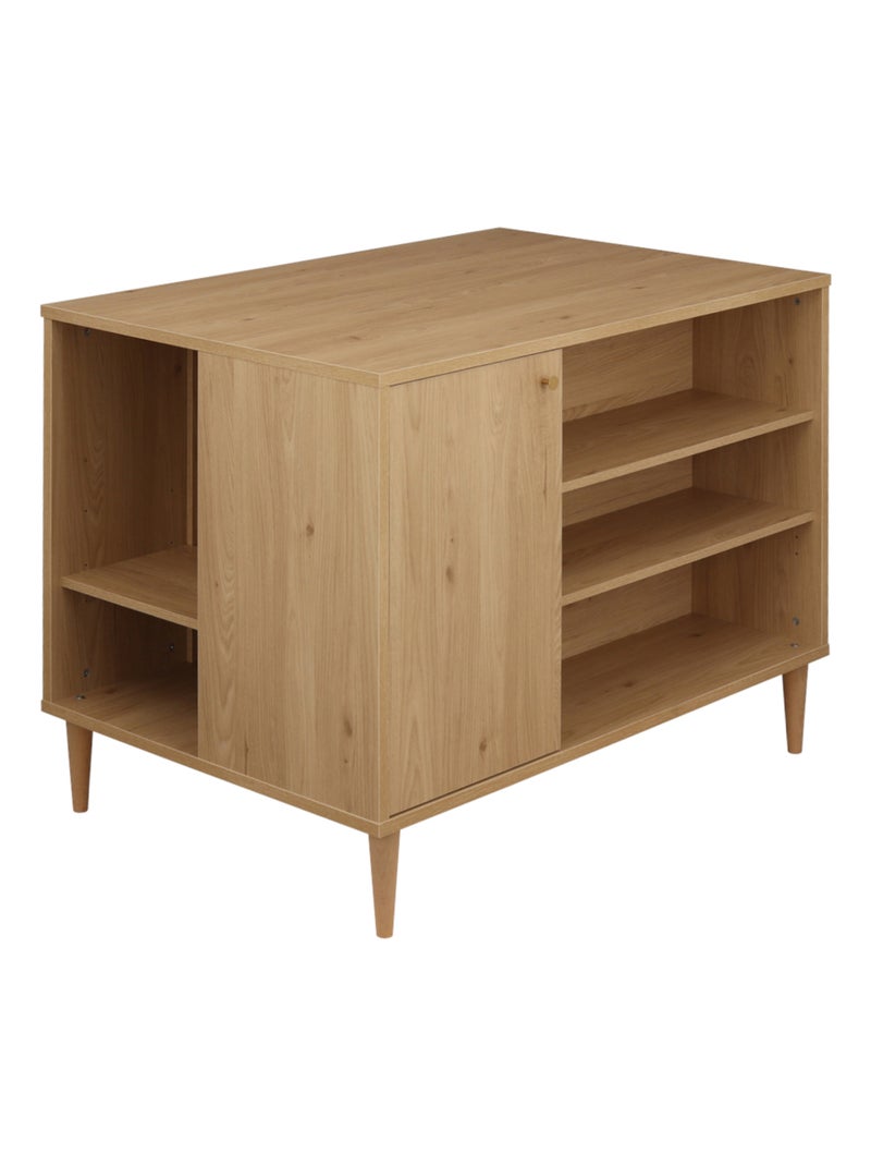 Mueble para bebé en suave decoración de madera de roble con compartimentos de - SAUTHON Marrón - Kiabi