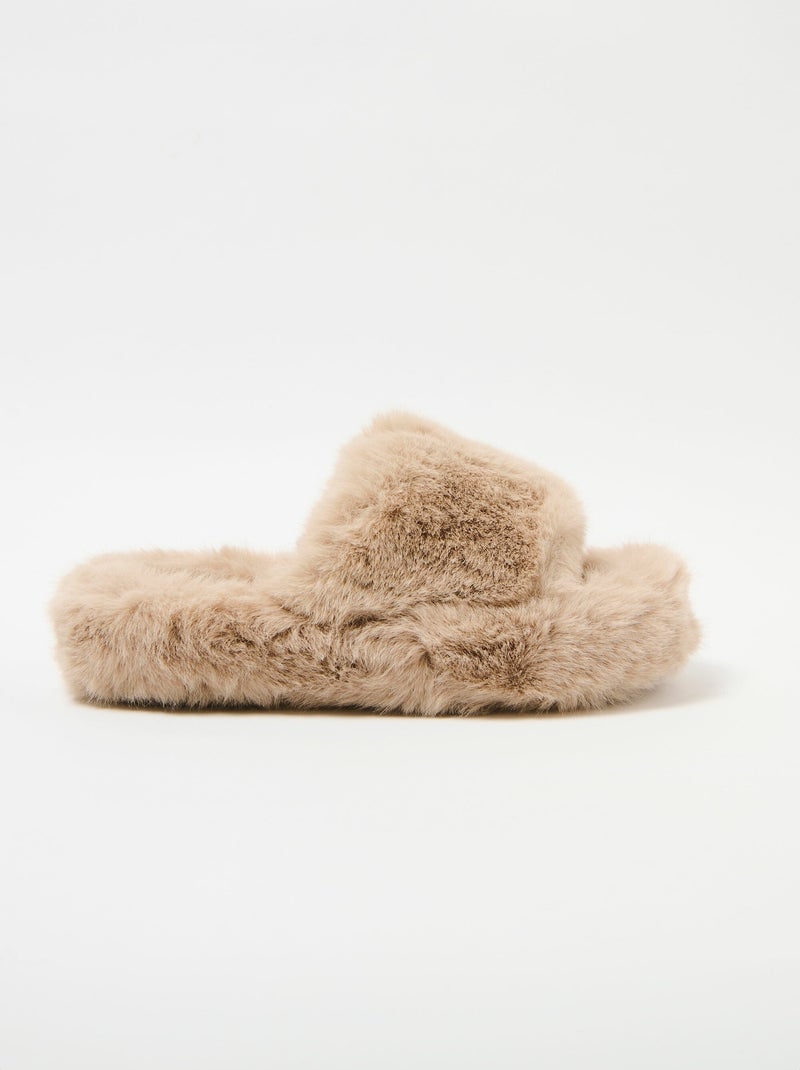 Mule de piel sintética de moda - AFIBEL Beige - Kiabi